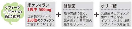 ケフィーラこだわりの配合素材